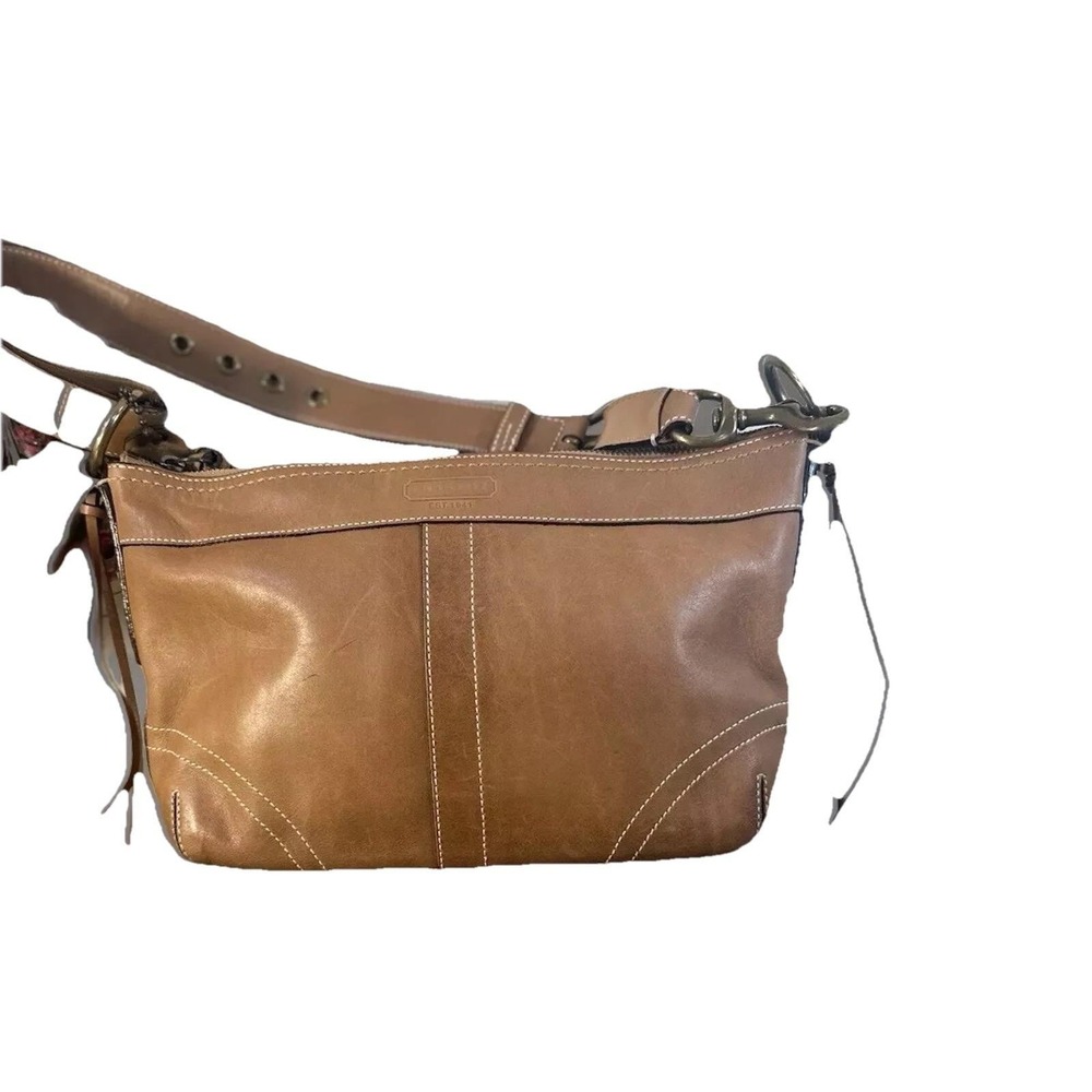 Coach Vintage Legacy Caramel Tan Leather Buckle Purse Handbag Shoulder Bag